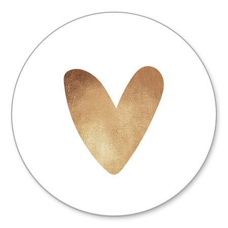 Sluitzegel hartje goud